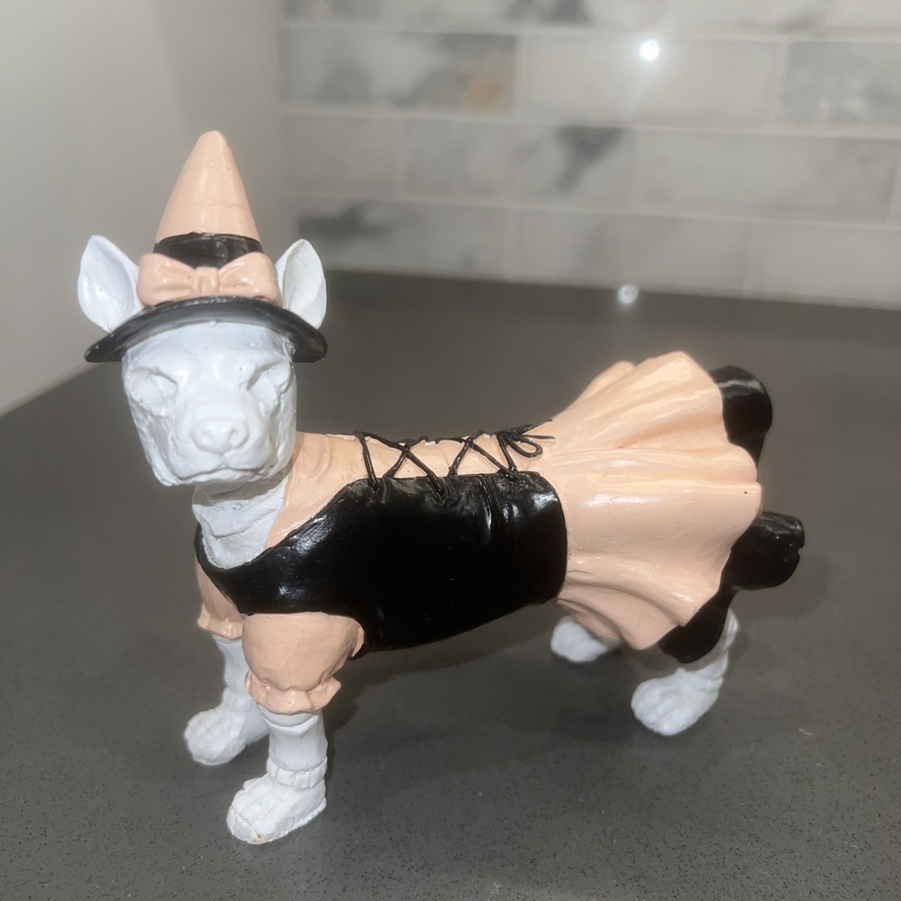 Skeleton Dog In Halloween Costume  5"